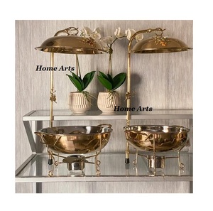 Plato de frotamiento personalizado con forma y tamaño, diseño elegante, plato de frotamiento de buffet de comida de acero inoxidable de la India - Product Image 1