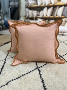 Bébé rose 100% coton personnalisé lin lin nouveau Design décoration de la maison housses de coussin couleur unie taies d'oreiller meilleur prix - Product Image 4