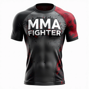 Custom High Performance MMA Custom <b>Rash</b> <b>Guard</b> with Full Short Sleeves for Comfort and Strength kimono de jiu jitsu - Product Image 1