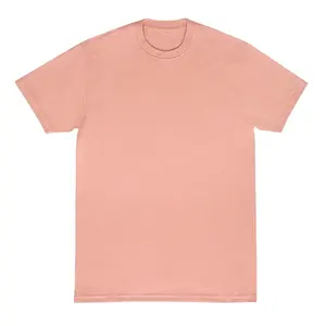 Camiseta de Algodón Orgánico Color Naranja Caramelo - Camisetas de Algodón Teñidas en la Prenda de Alta Calidad - Product Image 3