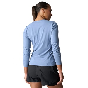 Design à la mode T-shirt en polyester à manches longues et col rond pour femmes T-shirt léger et respirant pour femmes idéal pour toutes les saisons - Product Image 4