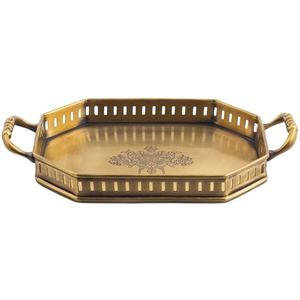 Bandeja de servicio de acabado antiguo de diseño exclusivo, gran oferta, bandeja decorativa hecha a mano, bandeja de Metal para servir desayuno de uso multiusos - Product Image 4