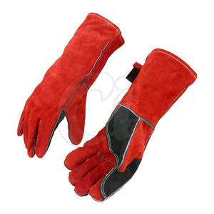 Gants de soudeur en cuir de couleur unie pour adultes Protection thermique Fabrication en usine - Product Image 1
