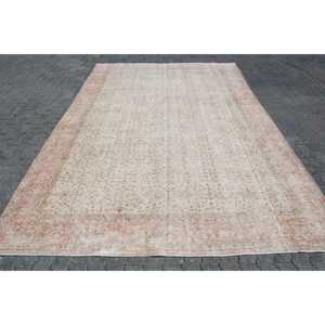 พรมวินเทจ ขนาด 7.8x12.2 ฟุต พรมตุรกี พรมขนสัตว์สีขาวไล่เฉด - Product Image 1