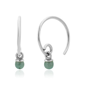 Prix de gros boucles d'oreilles authentiques en argent sterling 925 quartz bleu trois pierres précieuses CZ fabrication de boucles d'oreilles exportateur - Product Image 4