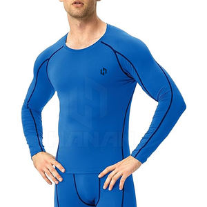 Ropa de gimnasio de moda de protección contra sarpullidos de compresión para hombres superventas con característica elástica transpirable - Product Image 4