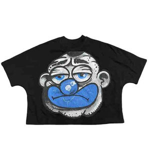 Surdimensionné coton Boxy t-shirt haute qualité sérigraphié recadrée goutte épaule t-shirts pour décontracté Street Wear nouvelle mode - Product Image 4