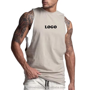 OEM Custom Men's Gym Singlet Tank Top Quick Dry Casual Workout Wear Hood Sports Fitness Bodybuilding Breathable Knitted Design - Product Image 2