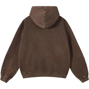 Sudadera con Capucha Personalizada al por Mayor, 85% Algodón, Gruesa, 380 g/m², con Cierre Completo para Hombre, ODM/OEM, Cuello con Capucha, Color Sólido - Product Image 6