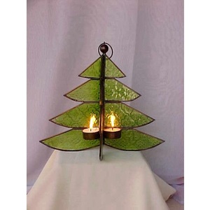 High Quality & Best Selling Price Tea <b>Light</b> Votive <b>Christmas</b> Tree Design <b>Green</b> Color Tealight Votive Holders - Product Image 1