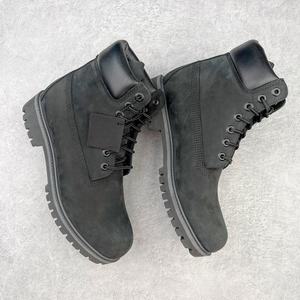 Bottes pour hommes en cuir suédé respirant de qualité supérieure, noires, design personnalisé, antidérapantes, à tige haute, robustes et sécuritaires - Product Image 3