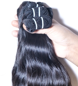 Extensiones de cabello humano de Templo de Color negro rizado estilo de onda profunda suelta alineada con cutícula virgen 100% - Product Image 2
