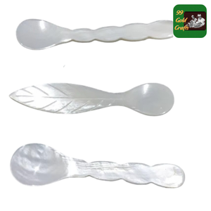 Cuchara de concha de perla artesanal sostenible, cuchara de nácar hecha a mano, cuchara de concha para aperitivo, regalos de boda o fiesta - Product Image 1