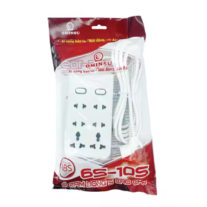 Toma de corriente universal OMINSU 2CB con 2 salidas universales y 4 de dos pines con cable flexible de 2,5 m o 4,5 m - Product Image 6
