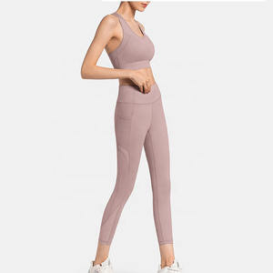 ชุดโยคะสตรีชุดออกกำลังกายเล่นฟิตเนสคอตตอน100% ระบายอากาศได้1ชิ้น - Product Image 6