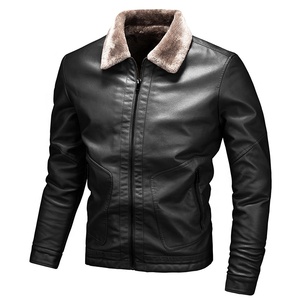 Recién llegado personalizado a prueba de viento casual negro montar motociclista hombres chaquetas de cuero elegante moda chaquetas de cuero genuino - Product Image 6