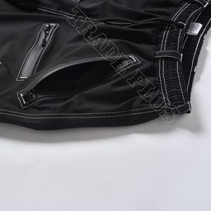 กางเกงสกีคาร์โก้สองโทนสีดำและสีเทากางเกงสโนว์บอร์ดกลางแจ้งอบอุ่นในฤดูหนาวพร้อมเอวยางยืดและกระเป๋าซิป - Product Image 4