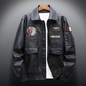 Veste en cuir pour homme de haute qualité de meilleur fournisseur de différentes tailles vente directe d'usine Veste en cuir pour homme - Product Image 2