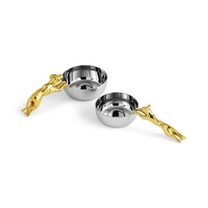 Cuenco para servir de Metal moderno artesanal, decorativo, de mesa de lujo, elegante, dorado, plateado, decoración del hogar - Product Image 6