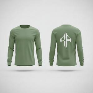 Camiseta de Manga Larga para Hombre 2026 de Alta Calidad, Cuello Redondo, 100% Algodón, Estilo Holgado Personalizado, Casual, Bajo Demanda, RIVIAN ATLANTIC - Product Image 3