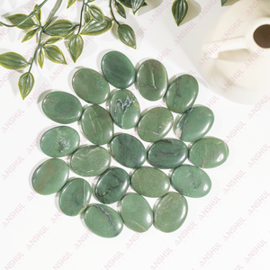 Pierres plates ovales en jade vert poli, écologiques, en gros, pour le Feng Shui, la guérison, la méditation, l'art, les objets de collection et la décoration intérieure - Product Image 3