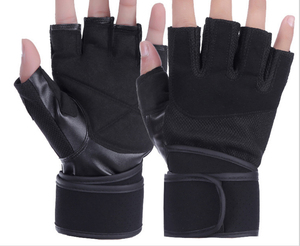 Gants de sport demi-doigts en cuir antidérapants de haute qualité unisexe pour la musculation et l'haltérophilie - Product Image 3