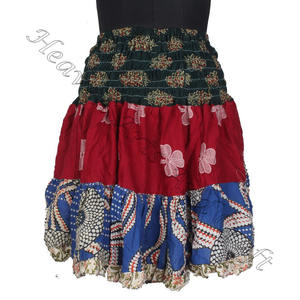 Gypsy Indian Patchwork Mini <b>Rara</b> Hippy Boho Festival <b>Skirt</b> Boho Stylish MS080 Patch Cotton Mini Sexy <b>Skirt</b> for Summer Wear - Product Image 5