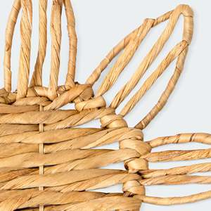 ชุดตะกร้าหวายติดผนัง6ใบตกแต่งหลากหลายรูปทรง - Product Image 6