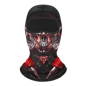 Masque de ski fantôme Cheap Black Full Face Polyester 3D Sublimation Print Balaclava for Motorcycle Riding Fishing Cycling - Product Image 3