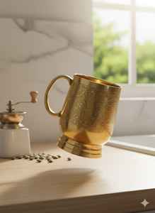 Tasses cylindriques en laiton faites à la main, logo personnalisé en couleur, lavables au lave-vaisselle, haute qualité, 100% laiton pur, prix d'usine en Inde - Product Image 2