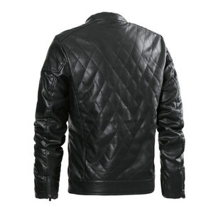 2020 nouvelle mode hommes véritable peau de mouton en cuir veste col montant à manches longues hiver manteau automne mode - Product Image 5