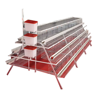 Nouveau système de cages à poules pondeuses à quatre niveaux et quatre portes en acier galvanisé pour poulets, avec conception à plusieurs niveaux en escalier, pour usage agricole