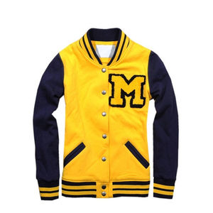 Veste bomber pour jeunes, style hip-hop, skateboard, varsity, streetwear, veste vierge, patchwork personnalisé - Product Image 1