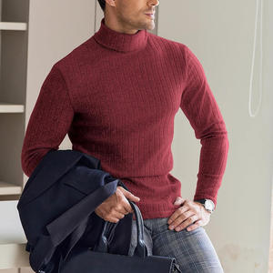 Logo personnalisé pour hommes faux haut à col roulé à manches longues chemise de superposition OEM ODM tenue décontracté en coton mélangé approvisionnement d'usine - Product Image 3