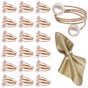 Servilletero de latón y aluminio de gama alta para decoraciones de banquetes de boda, venta completa y servilletero redondo rosa - Product Image 6