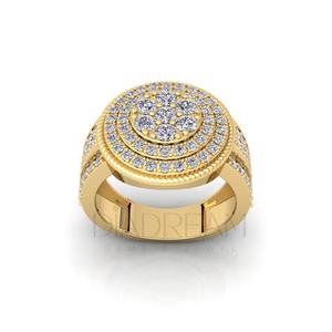 แหวนเพชรปาร์ตี้แต่งงานสีเงินสเตอร์ลิง925พรีเมี่ยมสไตล์คลาสสิกประดับเพชรโมอิสใสสำหรับวันครบรอบ - Product Image 3