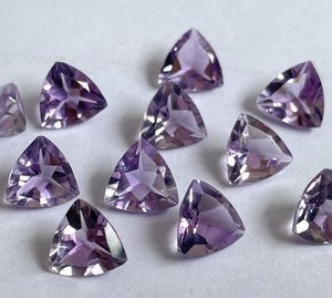Trillón de amatista Rosa natural, corte facetado de 9mm, calidad superior, trillón de amatista rosa, piedras preciosas sueltas de calidad superior - Product Image 5