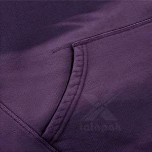 เสื้อฮู้ดผู้ชายผ้าฝ้าย 100% สำหรับฤดูใบไม้ร่วงและฤดูหนาว ทรงโอเวอร์ไซส์ ถักโครเชต์ เป็นมิตรกับสิ่งแวดล้อม ไม่เป็นขุย ผ้าฟลีซบุขน 350 กรัม พิมพ์ลายพัฟ สีพื้น - Product Image 4