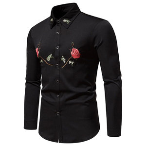 Camisas bordadas de alta calidad para hombre, colores personalizados, cómodas y ajustables, diseño OEM largo recién llegado - Product Image 2