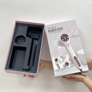 Boîte d'emballage rose personnalisée pour sèche-cheveux à grande vitesse avec design sans feuilles pour salon, usage domestique, cadeau d'outil de soin des cheveux à séchage rapide - Product Image 2