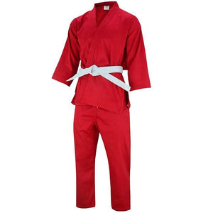 Trajes de artes marciales Color Karate Gi personalizado de alta calidad gran oferta peso ligero artes marciales algodón rojo Gi Karate uniforme - Product Image 2