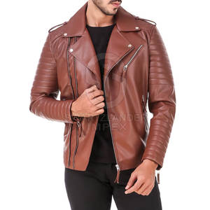 Venta directa de fábrica, chaqueta de invierno de cuero para hombre, chaqueta de cuero ligera para hombre, chaqueta de cuero de talla grande - Product Image 1