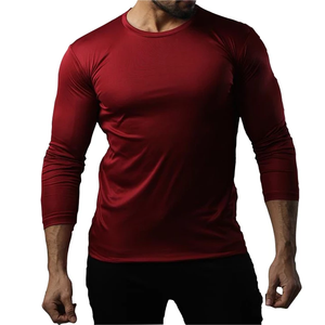 เสื้อยืดคอกลมแขนสั้นผ้าฝ้ายใยไผ่ถักคุณภาพสูงสำหรับผู้ชาย ระบายอากาศได้ดี แห้งเร็ว ขายส่งราคาถูก - Product Image 1