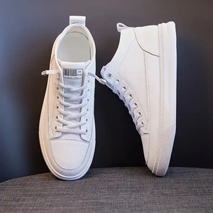 High Top Leather Men's <b>Shoes</b> 2026 New Flat Casual Style Board <b>Shoes</b> For Women Casual <b>Shoes</b> - Product Image 4