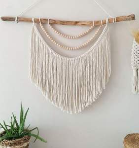 Tapiz de Pared de Macramé Rústico Bohemio Natural al por Mayor, Económico, para Dormitorio, Sala de Estar u Oficina, Hecho en Vietnam - Product Image 4