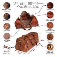 Bolsas de viaje de cuero de alta calidad a precio al por mayor hechas en Pakistán bolsas de viaje de cuero para uso en exteriores