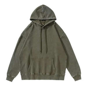 Sudadera con Capucha Holgada para Parejas, Fabricada en Fábrica, Mezcla de Algodón y Felpa, Gruesa, Deportiva, de Manga Larga - Product Image 2