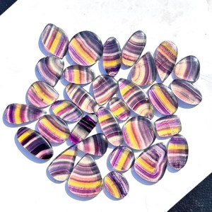 Lote de cabujón de piedras preciosas de fluorita de grado superior, suministros de joyería hechos a mano al por mayor - Product Image 1