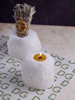 Porte-bougie artisanal en sel de roche 100% biologique 3 kg Respectueux de l'environnement Fête des pères & Bars Utilisation polyvalente