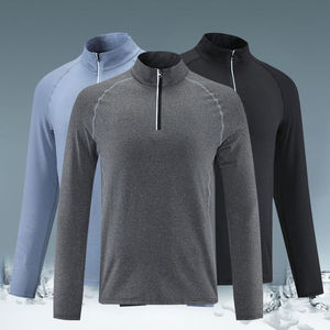 Fabricación de alta calidad ODM OEM Venta al por mayor Hombres Camiseta de manga larga Imprimir Camisetas de fútbol lisas Cuello alto Estilo deportivo - Product Image 2